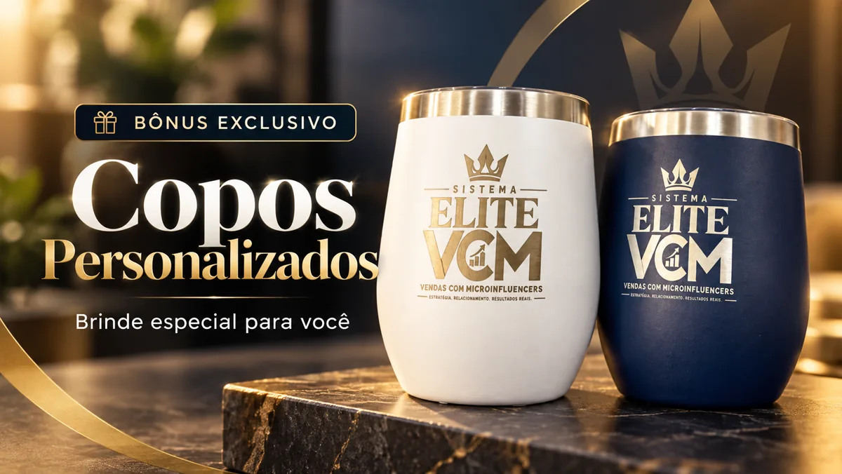 Copos personalizados do Sistema Elite VCM
